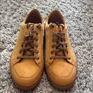 Men's Tan Leather Sneakers